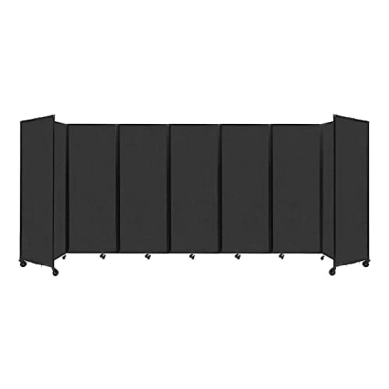 [19'6"x7'6"] VERSARE Room Divider 360 Black Fabric Panels With Tackable Surface (HBG94857)-HBG