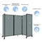 [19'6"x7'6"] VERSARE Room Divider 360 Blue Spruce Fabric Panels With Casters (HBG73592)-HBG