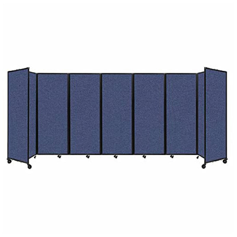 [19'6"x7'6"] VERSARE Room Divider 360 Cerulean Fabric Panels With Aluminum Frame (HBG29374)-HBG