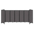 [19'6"x7'6"] VERSARE Room Divider 360 Charcoal Gray Fabric Panels With Wall Mount (HBG87164)-HBG