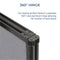 [19'6"x7'6"] VERSARE Room Divider 360 Classic Cranberry Fabric Panels (HBG68425)-HBG