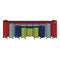 [19'6"x7'6"] VERSARE Room Divider 360 Classic Cranberry Fabric Panels (HBG68425)-HBG