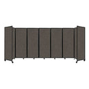 [19'6"x7'6"] VERSARE Room Divider 360 Contemporary Mocha Fabric Foldable Panels (HBG19584)-HBG