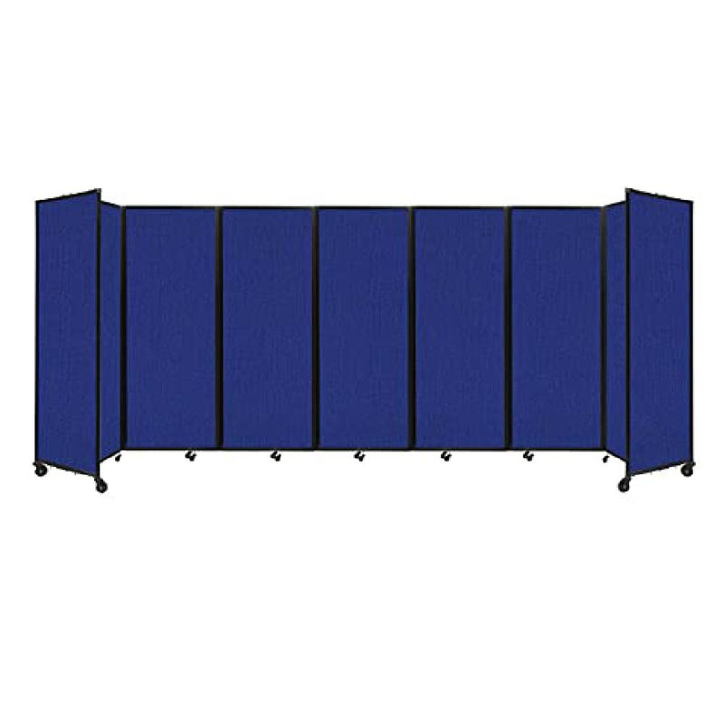 [19'6"x7'6"] VERSARE Room Divider 360 Elegant Royal Blue Fabric Panels Portable Partition (HBG82934)-HBG