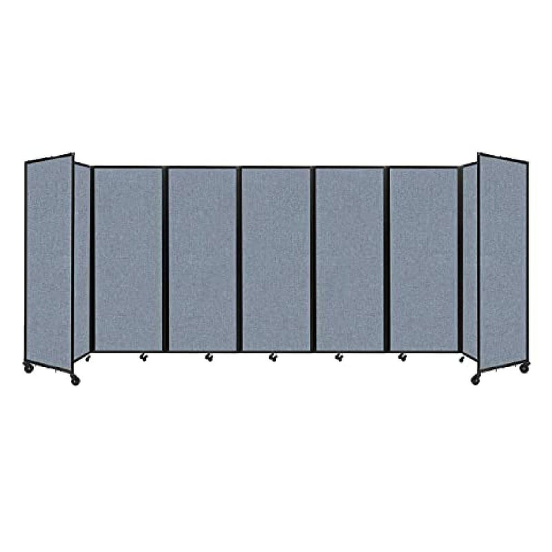 [19'6"x7'6"] VERSARE Room Divider 360 Versatile Powder Blue Fabric Panels Portable Partition (HBG67105)-HBG