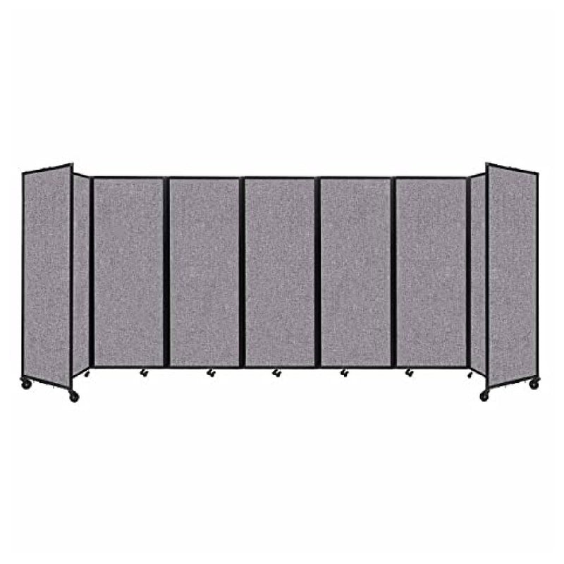 [19'6"x7'6"] VERSARE Room Divider 360 Portable Panel Cloud Gray Fabric (HBG45238)-HBG