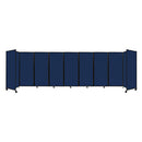 [25'x6'10"] VERSARE Room Divider 360 Versatile Navy Blue Fabric Foldable Panels With Casters (HBG42869)-HBG