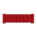 [25'x6'10"] VERSARE Room Divider 360 Versatile Red Fabric Foldable Panels With Casters (HBG42568)-HBG