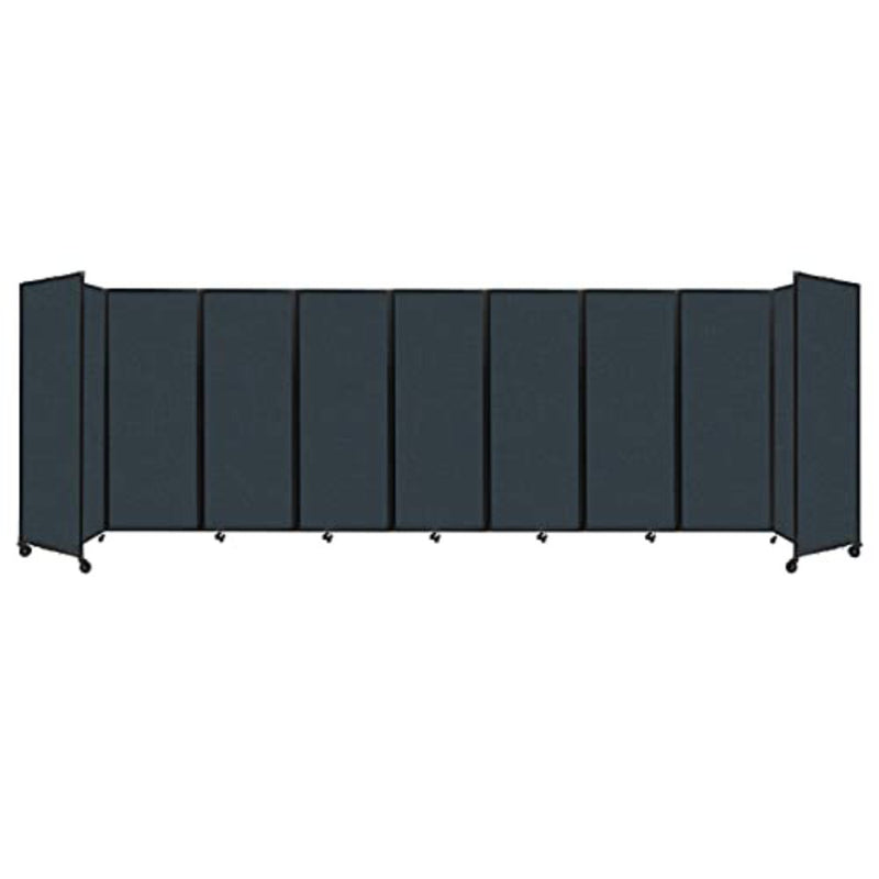 [25'x7'6"] Versare Room Divider 360 Blue Spruce Fabric Foldable Panels (HBG67412)-HBG