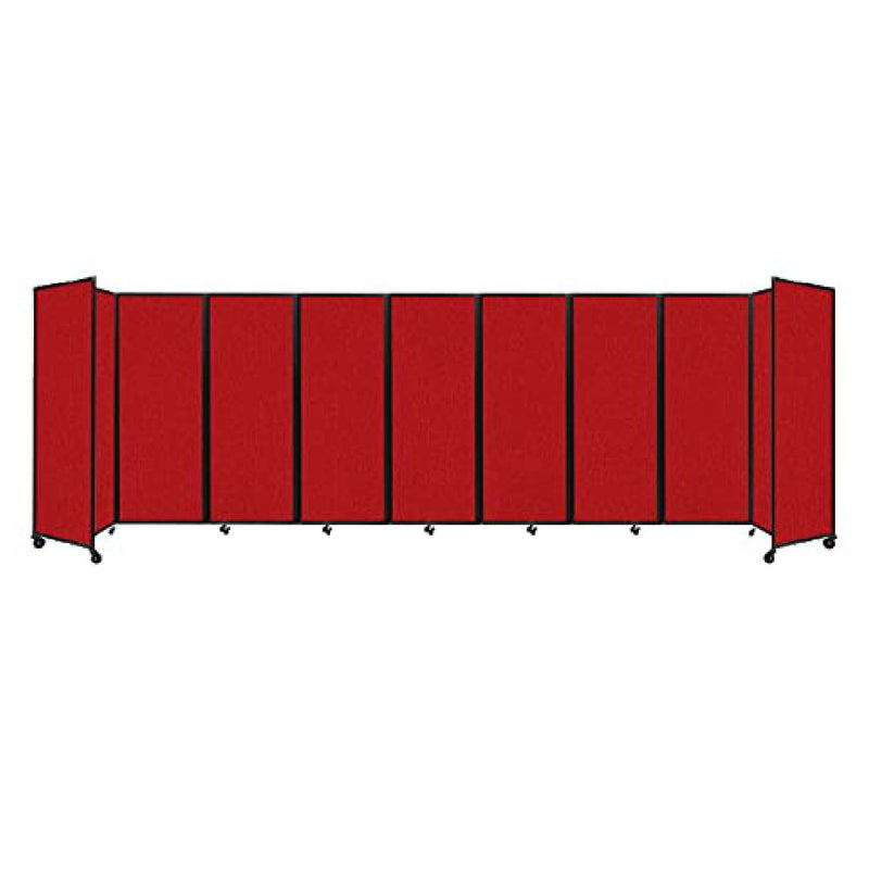 [25'x7'6"] VERSARE Room Divider 360 Red Fabric Foldable Panels (HBG86420)