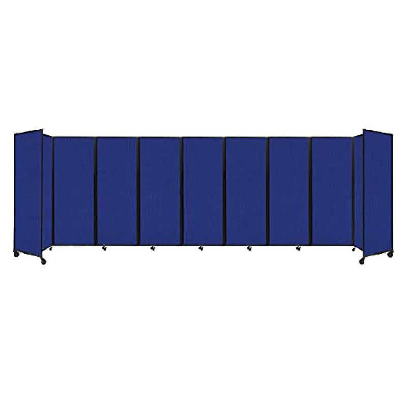 [25'x7'6"] Versare Room Divider 360 Royal Blue Fabric Foldable Panels (HBG13579)-HBG