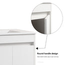 Sleek White Bathroom Vanity Cabinet With Shelf, 30" (HBG74317)