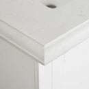 72" White Bathroom Vanity With Carrara Marble Countertop And Ceramic Sink (HBG90537)-HBG