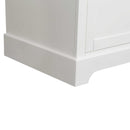 72" White Bathroom Vanity With Carrara Marble Countertop And Ceramic Sink (HBG90537)-HBG