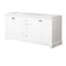 72" White Bathroom Vanity With Carrara Marble Countertop And Ceramic Sink (HBG90537)-HBG