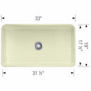 Blanco Cerana 33" White Fireclay Single Bowl Kitchen Sink [525012] (HBG91542) - HBG