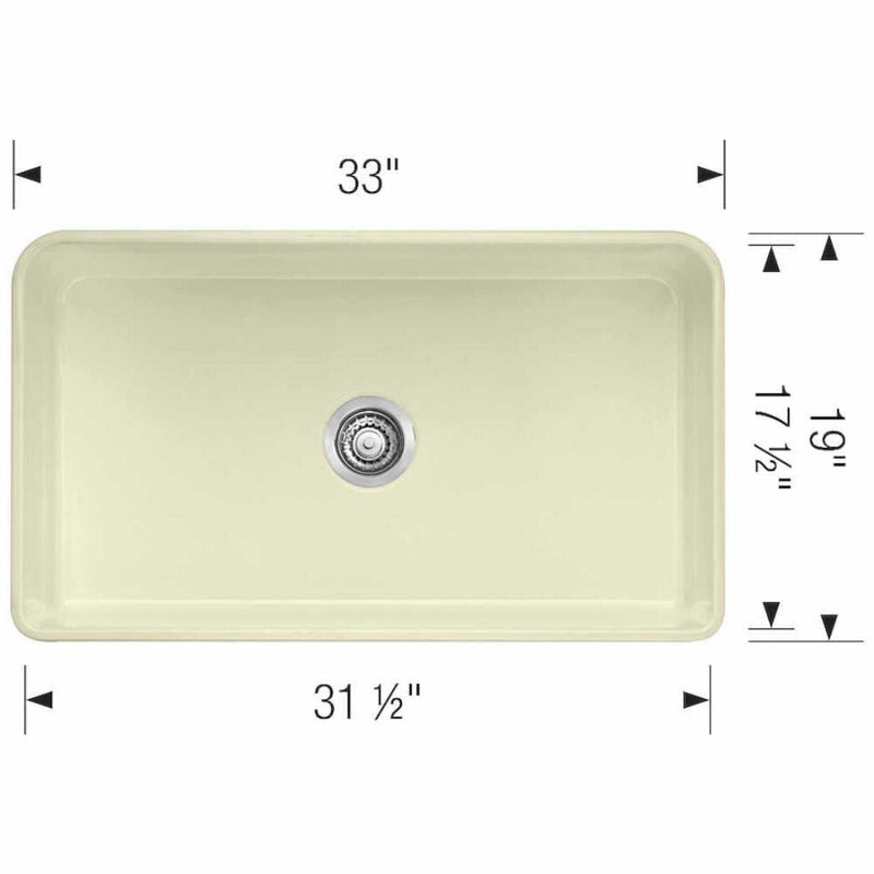 Blanco Cerana 33" White Fireclay Single Bowl Kitchen Sink [525012] (HBG91542) - HBG