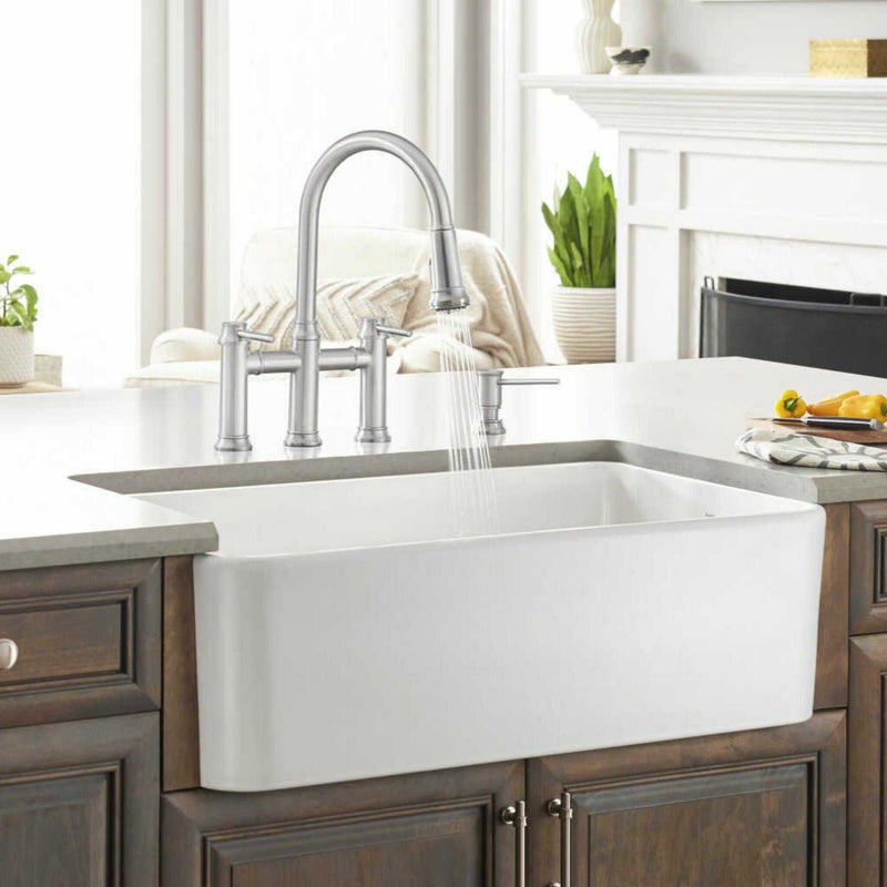 Blanco Cerana 33" White Fireclay Single Bowl Kitchen Sink [525012] (HBG91542) - HBG