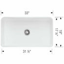 Blanco Cerana 33" White Fireclay Single Bowl Kitchen Sink [525012] (HBG91542) - HBG