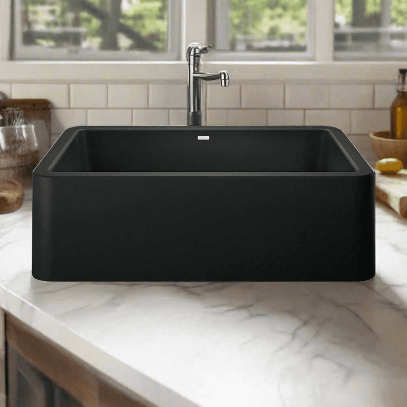 BLANCO Ikon Coal Black 33" Apron Single Bowl Farmhouse Sink [402575] (HBG63859) - HBG