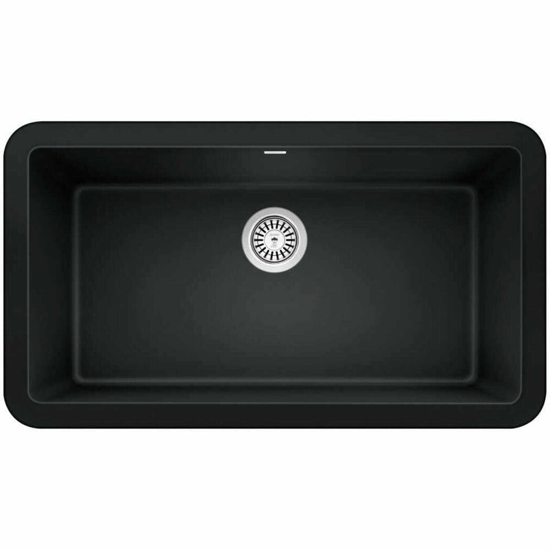 BLANCO Ikon Coal Black 33" Apron Single Bowl Farmhouse Sink [402575] (HBG63859)-HBG