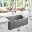  BLANCO Ikon Metallic Gray 33" Apron Single Bowl Farmhouse Sink [401900] (HBG85297) - HBG