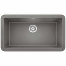  BLANCO Ikon Metallic Gray 33" Apron Single Bowl Farmhouse Sink [401900] (HBG85297)-HBG