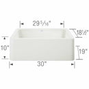 BLANCO Ikon White 30" Apron Single Bowl Farmhouse Sink [401734] (HBG78410)-HBG