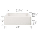 BLANCO Ikon White 33" Apron Single Bowl Farmhouse Sink [401899] (HBG17642)-HBG