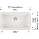 BLANCO Ikon White 33" Apron Single Bowl Farmhouse Sink [401899] (HBG17642)-HBG