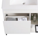 Sleek White Bathroom Vanity Cabinet With Shelf, 30" (HBG74317)