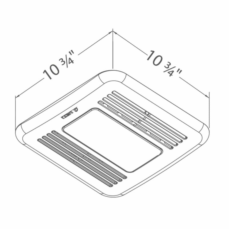 DELTABREEZ Dimmable LED Ultra Quiet 0.78 Sones 50 CFM Single Speed Exhaust Fan [ITG50LED] (HBG86291)-HBG