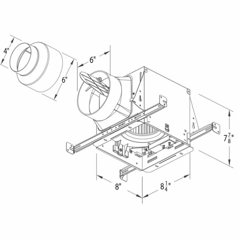 DELTABREEZ Elite Dimmable LED Light And Adjustable High Speed 80/110 CFM Bathroom Fan [ELT80-110LED] (HBG94126)