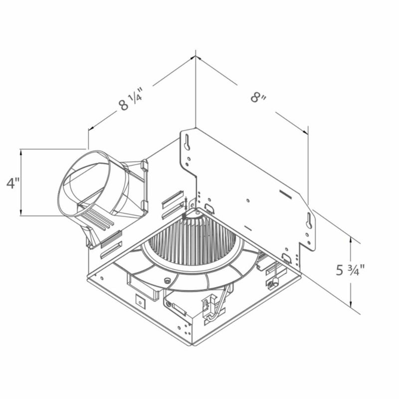 DELTABREEZ GreenBuilder 100 CFM Single Speed Ventilation Fan [GBR100] (HBG37520)-HBG