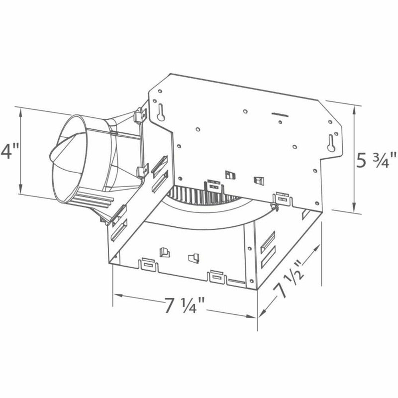 DELTABREEZ Integrity 100 CFM Single Speed Wall Mount Ventilation Fan [ITG100] (HBG95359)-HBG