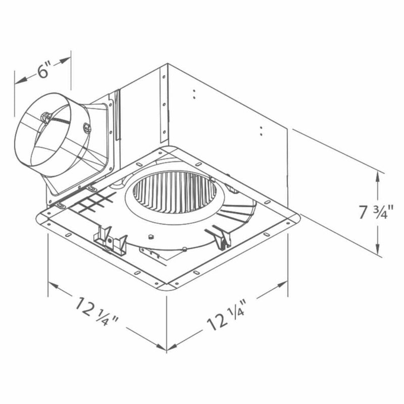 DELTABREEZ Professional 300 CFM Single Speed Ventilation Fan [PRO300] (HBG38547)-HBG