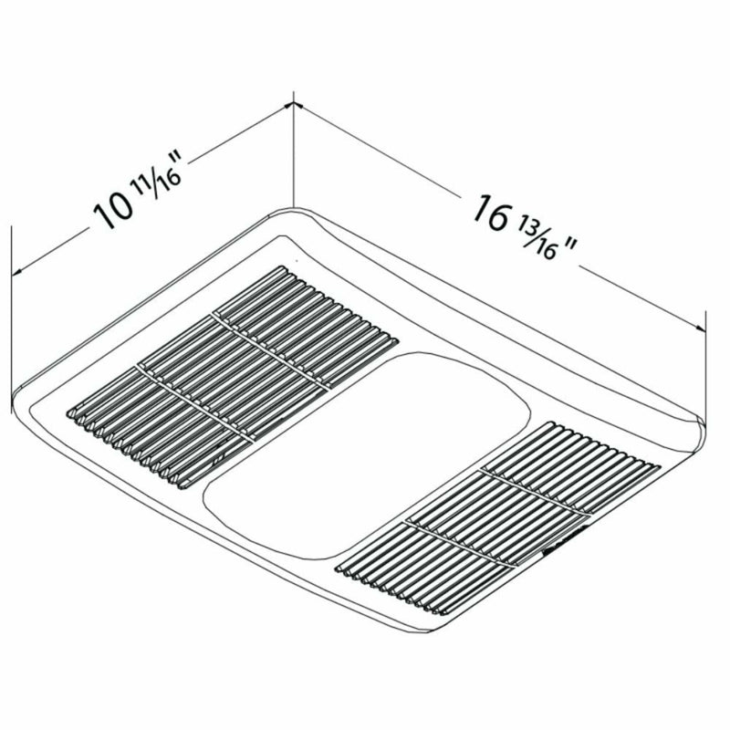 DELTABREEZ Radiance 80 CFM Bathroom Fan With Light And Heater [RAD80L] (HBG29750)-HBG