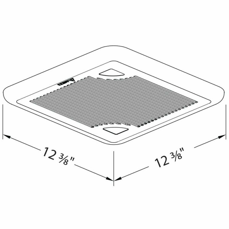 DELTABREEZ Signature 110 CFM Single Speed White Exhaust Bathroom Fan [SIG110] (HBG78321)-HBG