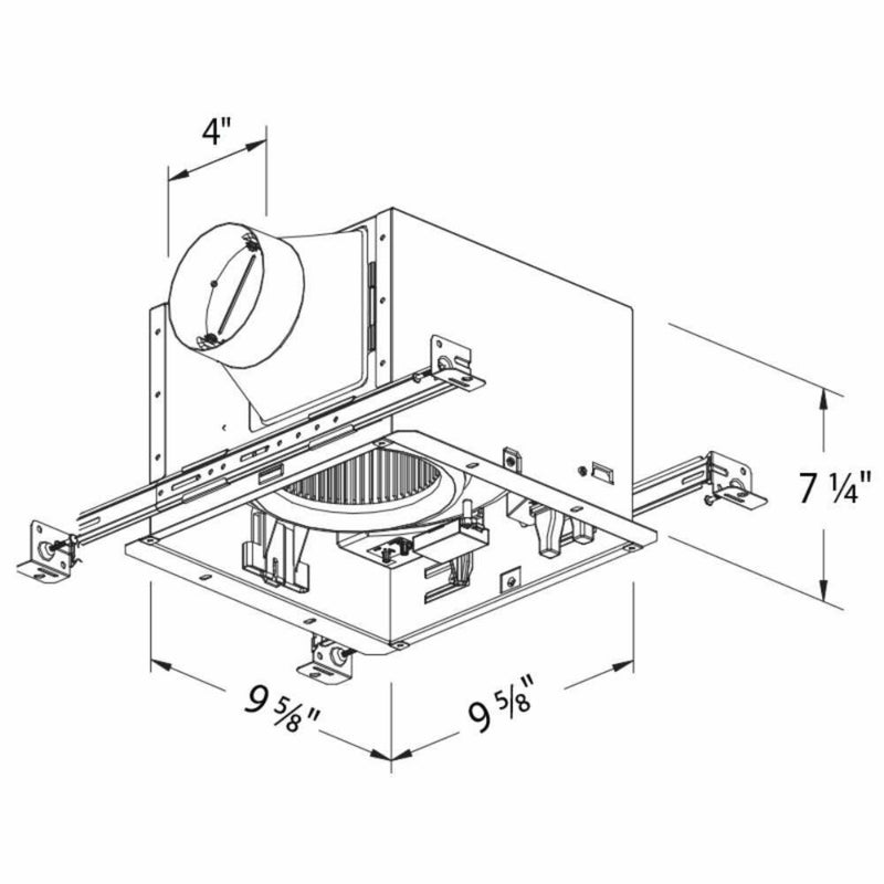 DELTABREEZ Signature 110 CFM Single Speed White Exhaust Bathroom Fan [SIG110] (HBG78321)-HBG