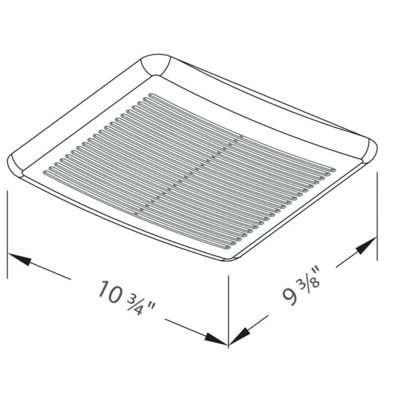 DELTABREEZ Slim Series 70 CFM Single Speed White Bathroom Fan [SLM70] (HBG72158)-HBG