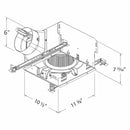 DELTABREEZ Smart 130 CFM Single Speed Bathroom Fan With 0.3 Sones Quiet Operation  [SMT130] (HBG62354)-HBG