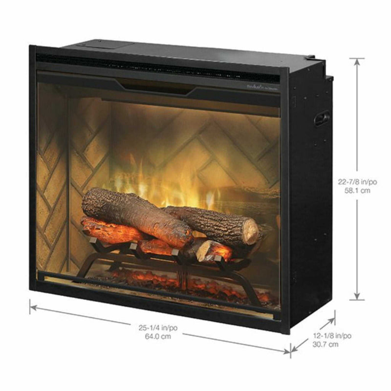 DIMPLEX Revillusion Herringbone Brick Built-in Electric Firebox (HBG12893)-HBG