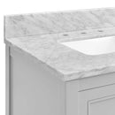 Double Bathroom Vanity Set With Carrara Marble Top 60" (HBG78159)-HBG