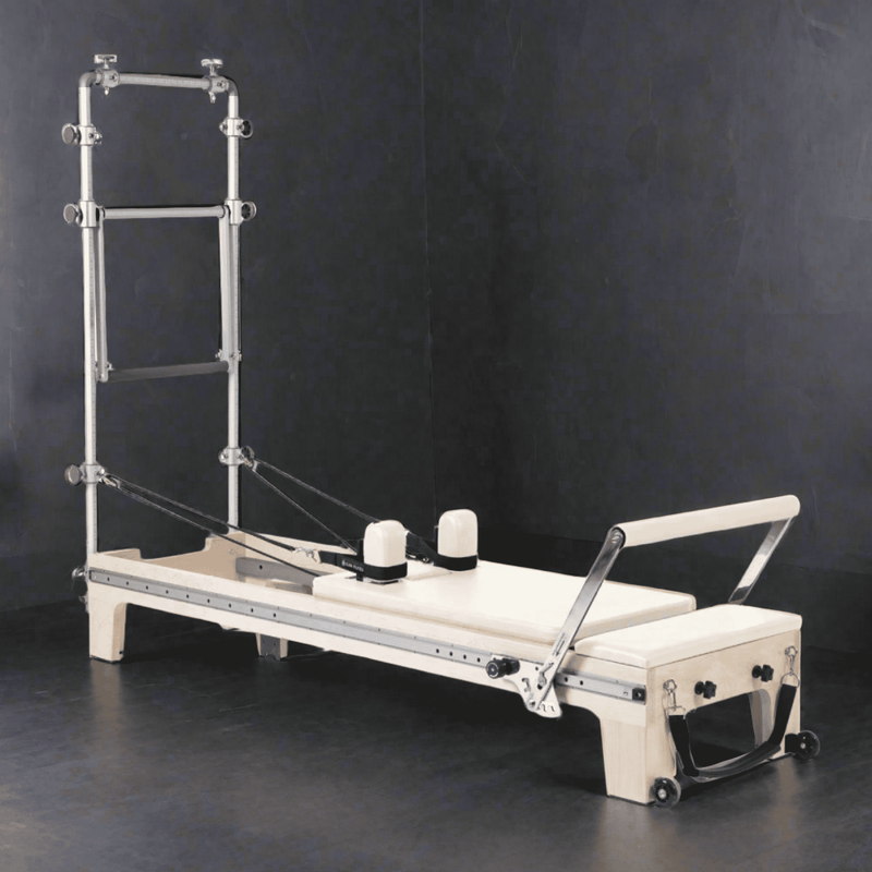 ELINA PILATES Professional Reformer Master Instructor Tower With Adjustable Pulleys And Ultra Quiet Trolley (HBG21934) - HBG