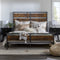 Glamorous Rustic Metal Queen Plank Bed with High-Grade MDF Wood Panels (HBG41982) - HBG