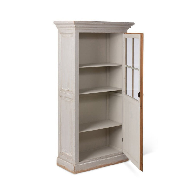 LOVECUP Rustic Baker Cabinet With Antique White Accents, 90" (HBG67881) - HBG