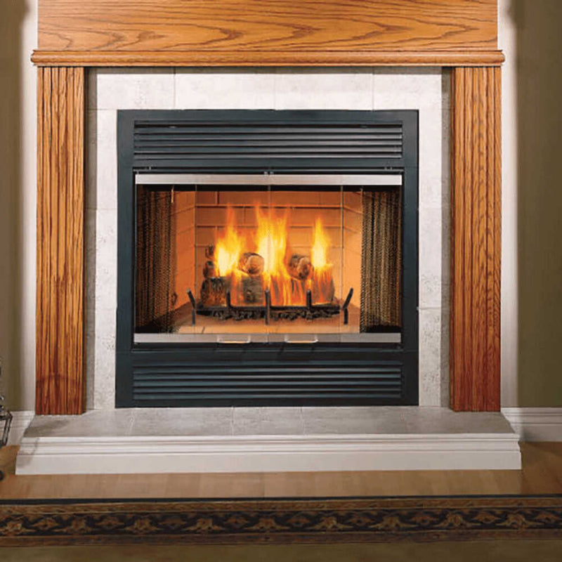 MAJESTIC SOVEREIGN Black Wood-Burning Fireplace [SA36/42R/C] (HBG61347) - HBG