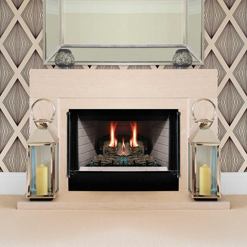 MAJESTIC SOVEREIGN Black Wood-Burning Fireplace [SA36/42R/C] (HBG61347) - HBG