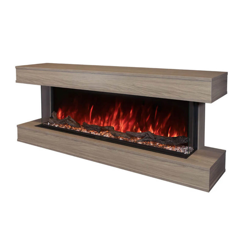 MODERN FLAMES LANDSCAPE PRO 80" Electric Fireplace Wall Mount Coastal Sand Studio Suite [WMC-80LPM-CS] (HBG96382)