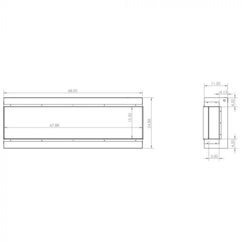 MODERN FLAMES RedStone 36" Built-In Traditional Electric Fireplace [RS-3626] (HBG36514)-HBG